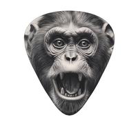 Wzywhj Sketch Monkey Head Printed Guitar Picks 12 Piece, Easy Grip Uke Picks Hold In One'S Hands, Ukulele, Acoustic Or Electric Electric Guitar