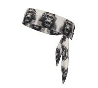 WZYWHJ Sketch monkey head Printed Headbands,Sports Head Tie, Headband for Men and Women, Hair Band for Running Workout Football