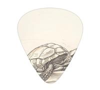 Wzywhj Sketch Of Little Turtle Printed Guitar Picks 12 Piece, Easy Grip Uke Picks Hold In One'S Hands, Ukulele, Acoustic Or Electric Electric Guitar
