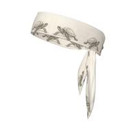 WZYWHJ Sketch of Little Turtle Printed Headbands,Sports Head Tie,Headband for Men and Women,Hair Band for Running Workout Football