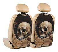 WZYWHJ Skull in The Pit Printed Car seat Anti Kick Storage pad 2 Pieces, Multi-Functional Storage Bag seat Protector After Installation