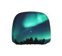 WZYWHJ Sky Aurora Picture Seat Head Pillowcase Car Truck General Motors Parts Protective Cover one Pack