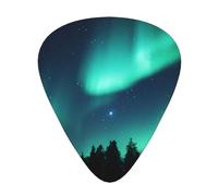 Wzywhj Sky Aurora Printing Guitar Plectrum Easy Grip Uke Picks Holding， Ukulele, Acoustic And Electric Guitar，12 Piece