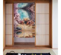WZYWHJ Small Crab Under The Rocks Printed Curtains - Versatile Room Dividers for Home, Office, Kitchen, Bathroom - Stylish and Functional Curtain 34 x 56 in
