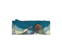 WZYWHJ Small house on the mountain Printed baby bow headbands and elastic soft hair accessories for newborns and girls