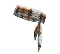 WZYWHJ Small Pavilion on The Lake Printed Headbands,Sports Head Tie,Headband for Men and Women,Hair Band for Running Workout Football