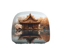 WZYWHJ Small Pavilion on The Lake Printed Seat Head Pillowcase Car Truck General Motors Parts Protective Cover one Pack