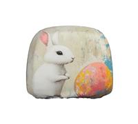 WZYWHJ Small Rabbit Eggs Under Graffiti Wall Printed Seat Head Pillowcase Car Truck General Motors Parts Protective Cover one Pack