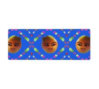 WZYWHJ Smiley Yellow Pear printing Extra large rubber keyboard pad, thickened anti slip Office desk cushion