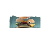 WZYWHJ Smiling Cheeseburger Printed baby bow headbands and elastic soft hair accessories for newborns and girls