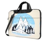 WZYWHJ Snow-capped mountains Prints Laptop Bag - with Soft Interior, Multiple Pockets - Ideal for Men, Travel and Business, Black, 14 inch