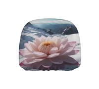 WZYWHJ Snow Lotus on The Snow Mountain Printed Seat Head Pillowcase Car Truck General Motors Parts Protective Cover one Pack