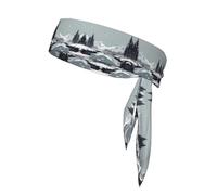 WZYWHJ Snow Scene Pattern Headbands,Sports Head Tie,Headband for Men and Women,Hair Band for Running Workout Football