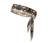 WZYWHJ Snowman in Snow Scene Picture Headbands,Sports Head Tie,Headband for Men and Women,Hair Band for Running Workout Football