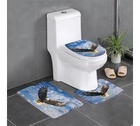 WZYWHJ Soaring Eagle Printing Quality Bathroom mat sets of 4 Bathroom Floor Mats, durable,Does Easy to clean Suitable for bathroom and toilet