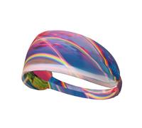 WZYWHJ Soft and Absorbent Headband for Red Basketball Workout - Ideal Hair Accessory for Yoga, Running, and More! Rainbow bridge Printing