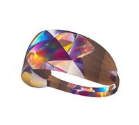 WZYWHJ Soft and Absorbent Headband for Red Basketball Workout - Ideal Hair Accessory for Yoga, Running, and More! Holographic Origami Picture