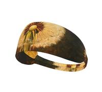 WZYWHJ Soft and Absorbent Headband for Red Basketball Workout - Ideal Hair Accessory for Yoga, Running, and More! Dandelions in The Sun Printing