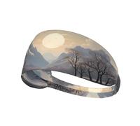 WZYWHJ Soft and Absorbent Headband for Red Basketball Workout - Ideal Hair Accessory for Yoga, Running, and More! Nordic Silence Prints