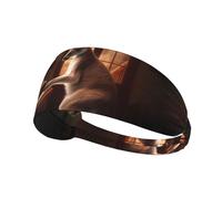 WZYWHJ Soft and Absorbent Headband for Red Basketball Workout - Ideal Hair Accessory for Yoga, Running, and More! Kangaroo Playing Piano Printing