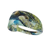 WZYWHJ Soft and Absorbent Headband for Red Basketball Workout - Ideal Hair Accessory for Yoga, Running, and More! Little Turtle in The Seaweed Printed