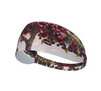 WZYWHJ Soft and Absorbent Headband for Red Basketball Workout - Ideal Hair Accessory for Yoga, Running, and More! Huge Mulberries Picture