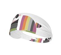 WZYWHJ Soft and Absorbent Headband for Red Basketball Workout - Ideal Hair Accessory for Yoga, Running, and More! Colorful pandas Printing