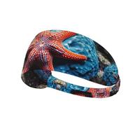 WZYWHJ Soft and Absorbent Headband for Red Basketball Workout - Ideal Hair Accessory for Yoga, Running, and More! Beautiful starfish Printing