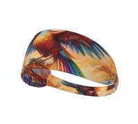 WZYWHJ Soft and Absorbent Headband for Red Basketball Workout - Ideal Hair Accessory for Yoga, Running, and More! Little Phoenix on The Rainbow Printed