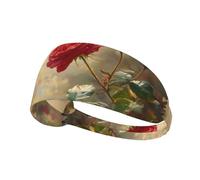 WZYWHJ Soft and Absorbent Headband for Red Basketball Workout - Ideal Hair Accessory for Yoga, Running, and More! Roses are gorgeous Picture