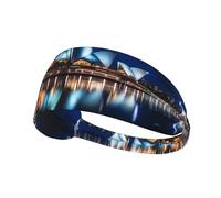 WZYWHJ Soft and Absorbent Headband for Red Basketball Workout - Ideal Hair Accessory for Yoga, Running, and More! Sydney Opera House Printed