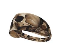 WZYWHJ Soft and Absorbent Headband for Red Basketball Workout - Ideal Hair Accessory for Yoga, Running, and More! Skull in the pit Printed