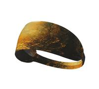 WZYWHJ Soft and Absorbent Headband for Red Basketball Workout - Ideal Hair Accessory for Yoga, Running, and More! Oil painting landscape Picture