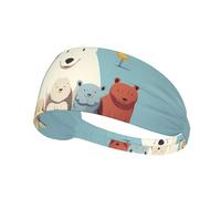 WZYWHJ Soft and Absorbent Headband for Red Basketball Workout - Ideal Hair Accessory for Yoga, Running, and More! Animal Friends Printed