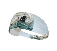 WZYWHJ Soft and Absorbent Headband for Red Basketball Workout - Ideal Hair Accessory for Yoga, Running, and More! Message in a Bottle at sea Printed