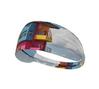 WZYWHJ Soft and Absorbent Headband for Red Basketball Workout - Ideal Hair Accessory for Yoga, Running, and More! Colorful Rescue Tower Printing