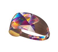 WZYWHJ Soft and Absorbent Headband for Red Basketball Workout - Ideal Hair Accessory for Yoga, Running, and More! Holographic Origami Picture