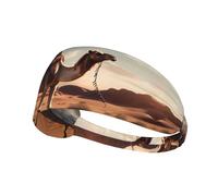 WZYWHJ Soft and Absorbent Headband for Red Basketball Workout - Ideal Hair Accessory for Yoga, Running, and More! Camels in The Desert Printing