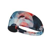 WZYWHJ Soft and Absorbent Headband for Red Basketball Workout - Ideal Hair Accessory for Yoga, Running, and More! Block Wolf Prints