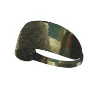 WZYWHJ Soft and Absorbent Headband for Red Basketball Workout - Ideal Hair Accessory for Yoga, Running, and More! The Lamb in The Spaceship Printed