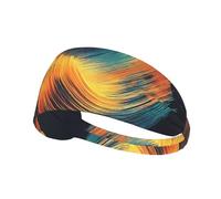 WZYWHJ Soft and Absorbent Headband for Red Basketball Workout - Ideal Hair Accessory for Yoga, Running, and More! Line Strokes Picture