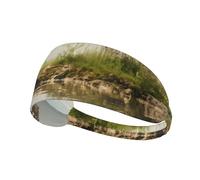 WZYWHJ Soft and Absorbent Headband for Red Basketball Workout - Ideal Hair Accessory for Yoga, Running, and More! Clear River Printing