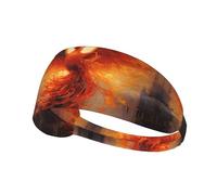 WZYWHJ Soft and Absorbent Headband for Red Basketball Workout - Ideal Hair Accessory for Yoga, Running, and More! The Phoenix Reborn in Fire Printed