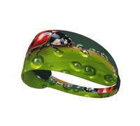 WZYWHJ Soft and Absorbent Headband for Red Basketball Workout - Ideal Hair Accessory for Yoga, Running, and More! seven-starred ladybird Printed
