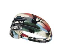 WZYWHJ Soft and Absorbent Headband for Red Basketball Workout - Ideal Hair Accessory for Yoga, Running, and More! The Four Seasons of Printed