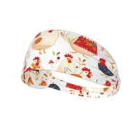 WZYWHJ Soft and Absorbent Headband for Red Basketball Workout - Ideal Hair Accessory for Yoga, Running, and More! mother chicken and chicks Printing