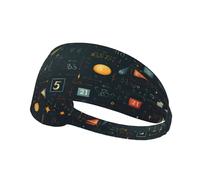 WZYWHJ Soft and Absorbent Headband for Red Basketball Workout - Ideal Hair Accessory for Yoga, Running, and More! blackboard math Printing