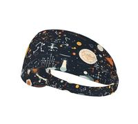 WZYWHJ Soft and Absorbent Headband for Red Basketball Workout - Ideal Hair Accessory for Yoga, Running, and More! Physics Print Printed