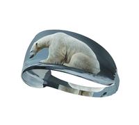 WZYWHJ Soft and Absorbent Headband for Red Basketball Workout - Ideal Hair Accessory for Yoga, Running, and More! Poor polar bear looking at ice Picture