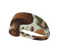 WZYWHJ Soft and Absorbent Headband for Red Basketball Workout - Ideal Hair Accessory for Yoga, Running, and More! Enchanted Morel Prints